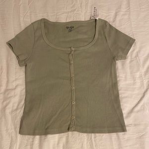 brandy melville green zelly top